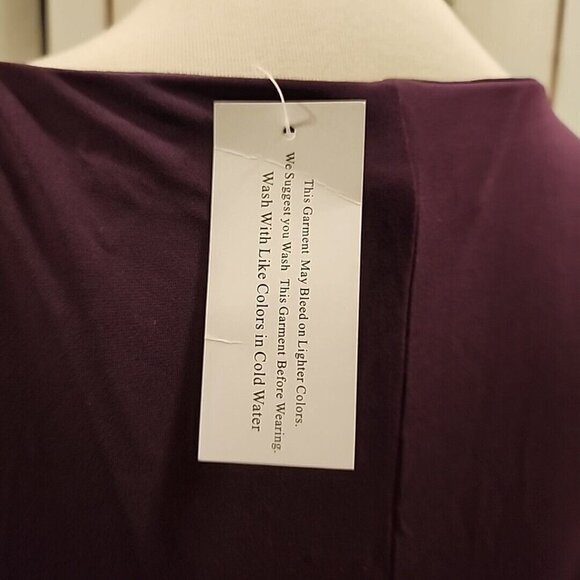 Colleen Lopez  Plum Dress 2x Long Sleeve NWT - Picture 5 of 6